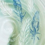 elements-ceramics-2 Wheel thrown porcelain plate with leaf detail by ceramic and glass artist McCall Gilfillan of Elements Studio, Downhill, Northern Ireland